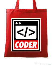 Sacosa din panza Coder Rosu