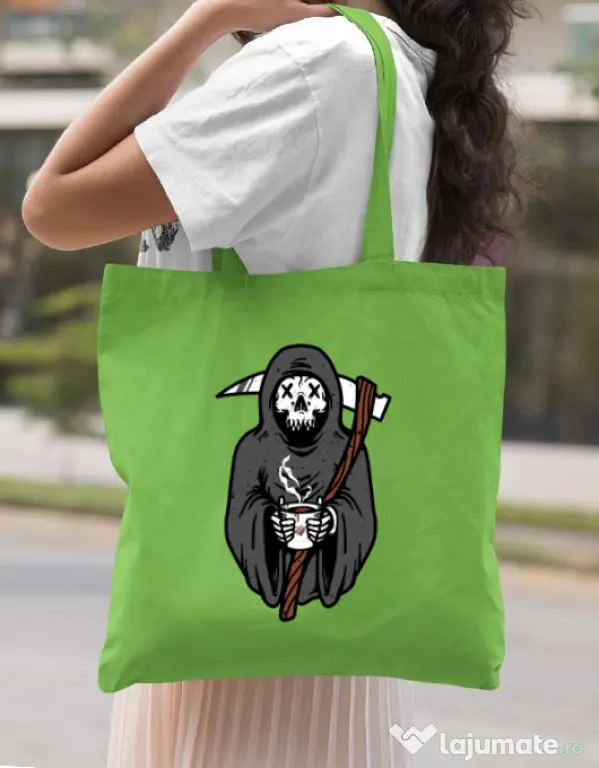 Sacosa din panza Coffee Reaper Verde mar
