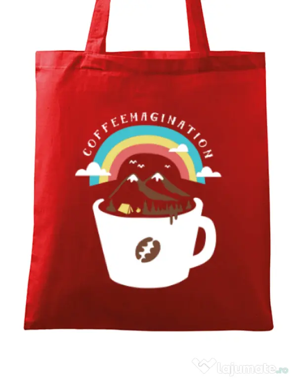 Sacosa din panza Coffeemagination Rosu
