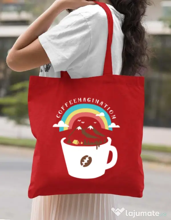 Sacosa din panza Coffeemagination Rosu