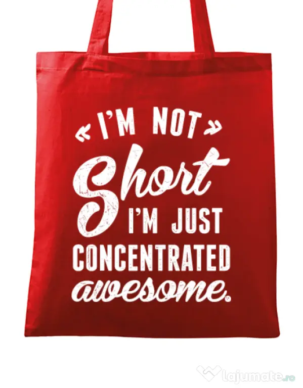 Sacosa din panza Concentrated awesome Rosu