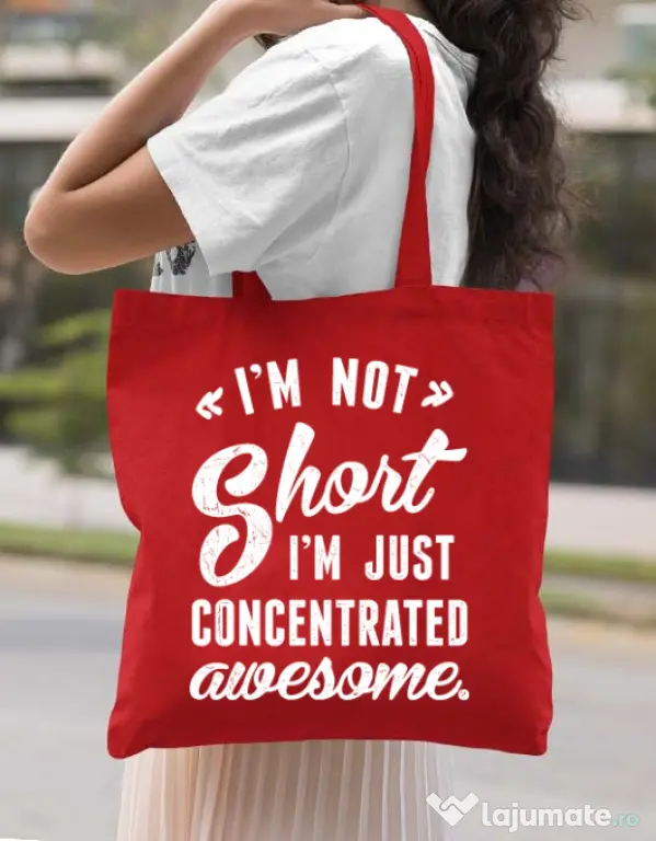 Sacosa din panza Concentrated awesome Rosu