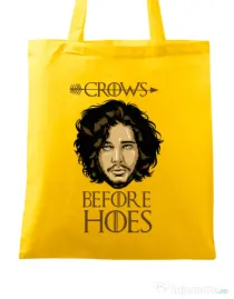 Sacosa din panza Crows Before Hoes Galben