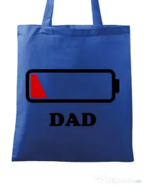 Sacosa din panza Dad battery Albastru regal