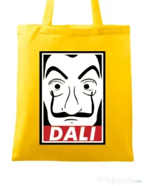 Sacosa din panza Dali mask Galben