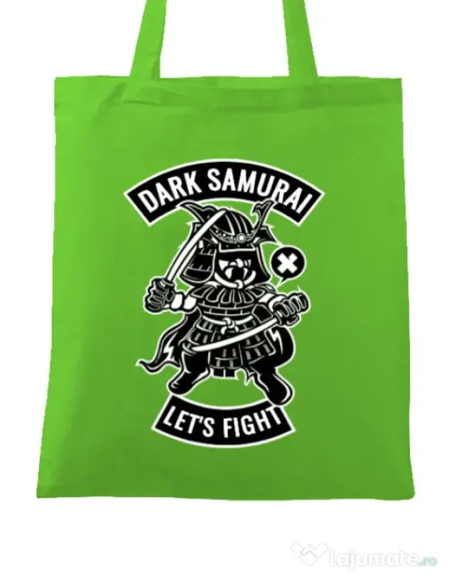 Sacosa din panza Dark samurai Verde mar