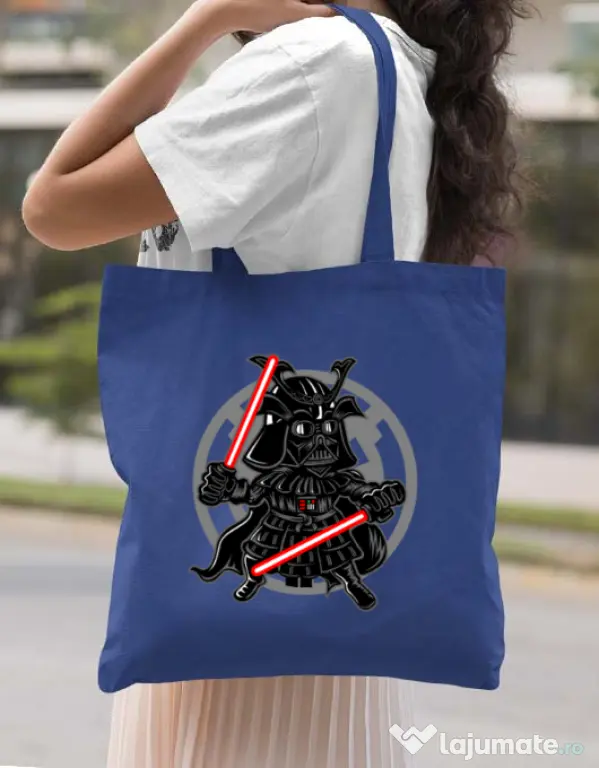 Sacosa din panza Darkside Samurai Albastru regal