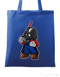 Sacosa din panza Darth plumber Albastru regal