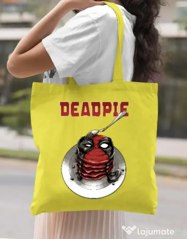 Sacosa din panza Deadpie Galben
