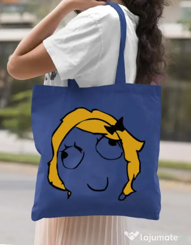 Sacosa din panza Derpina Albastru regal