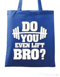 Sacosa din panza Do you even lift Albastru regal