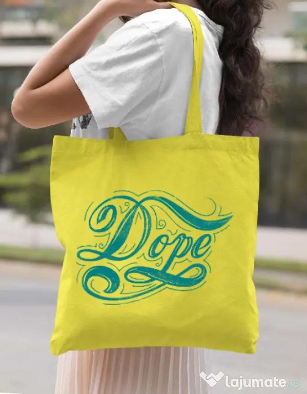 Sacosa din panza Dope Galben