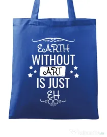 Sacosa din panza Earth without art Albastru regal