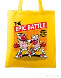 Sacosa din panza Epic battle Galben