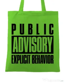 Sacosa din panza Explicit behavior Verde mar