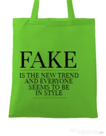 Sacosa din panza Fake is the new trend Verde mar