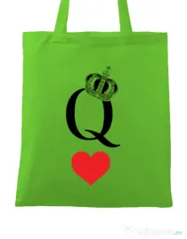 Sacosa din panza Fancy queen Verde mar