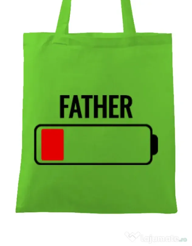 Sacosa din panza Father battery Verde mar