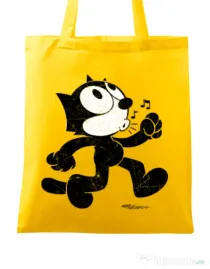 Sacosa din panza Felix the cat Galben