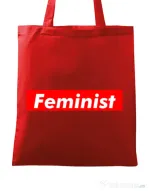 Sacosa din panza Feminist Rosu