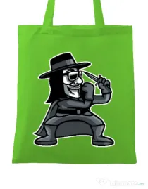 Sacosa din panza Fighting Vendetta Verde mar
