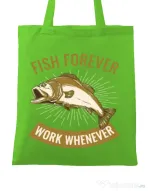 Sacosa din panza Fish forever Verde mar