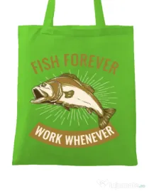 Sacosa din panza Fish forever Verde mar