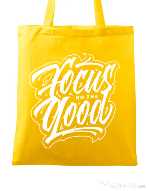 Sacosa din panza Focus On The Good Galben