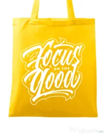 Sacosa din panza Focus On The Good Galben