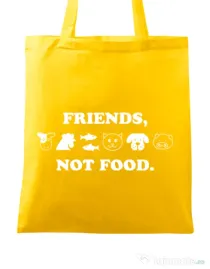 Sacosa din panza Friends not food Galben