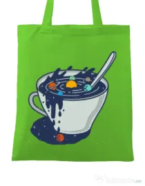 Sacosa din panza Galaxy mug Verde mar
