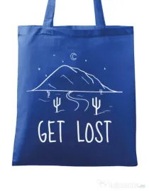 Sacosa din panza Get lost Albastru regal