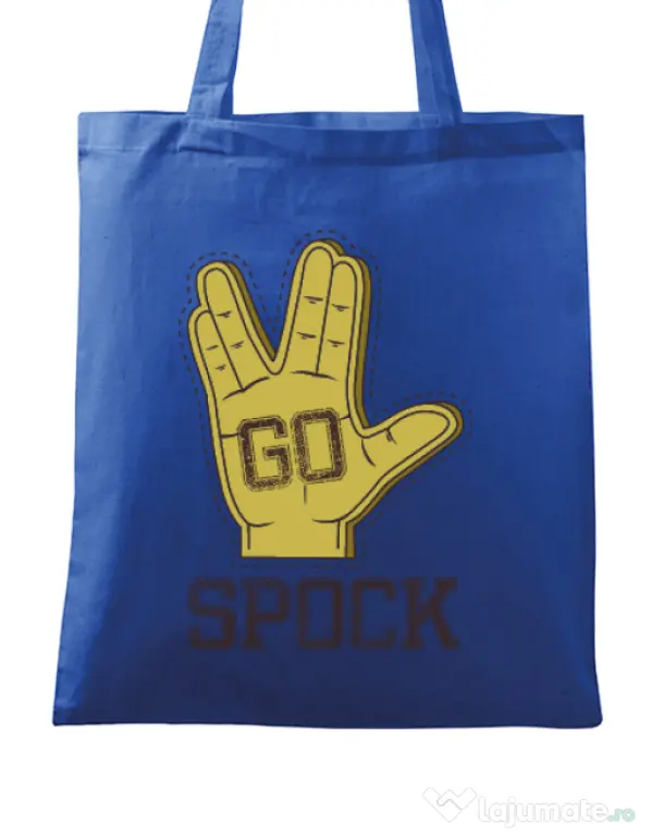 Sacosa din panza Go spock Albastru regal