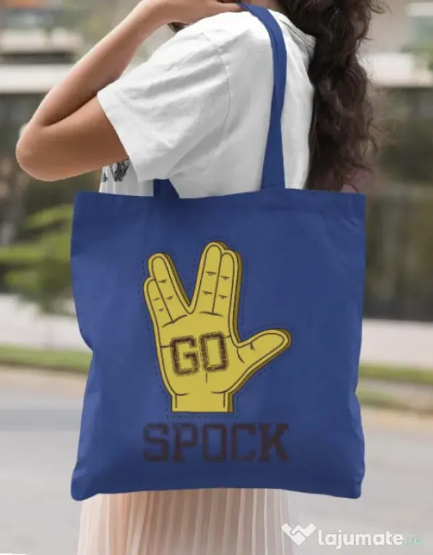 Sacosa din panza Go spock Albastru regal