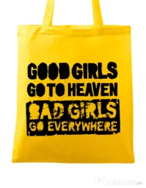 Sacosa din panza Good girls Galben