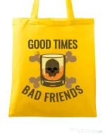 Sacosa din panza Good times Galben