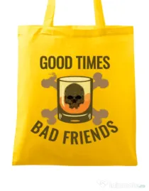 Sacosa din panza Good times Galben