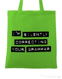 Sacosa din panza Grammar nazi Verde mar