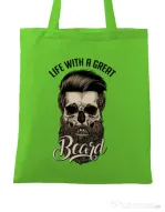 Sacosa din panza Great beard Verde mar