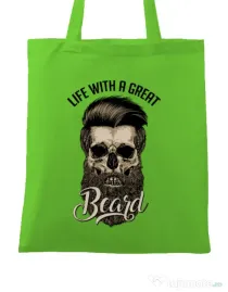 Sacosa din panza Great beard Verde mar