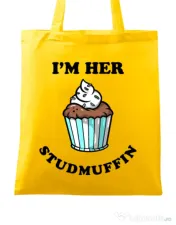 Sacosa din panza Her studmuffin Galben 