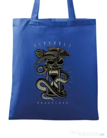 Sacosa din panza Hourglass Albastru regal