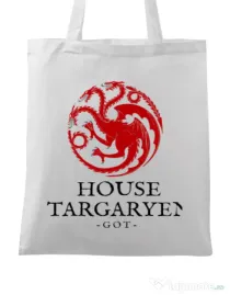 Sacosa din panza House Targaryen Alb