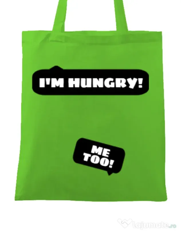 Sacosa din panza Hungry Mommy Verde mar