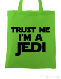 Sacosa din panza I am a jedi Verde mar