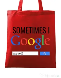 Sacosa din panza I google myself Rosu