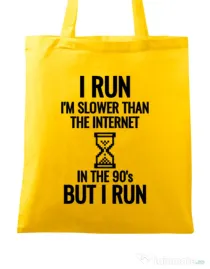 Sacosa din panza I run Galben