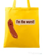 Sacosa din panza I’m the wurst Galben