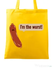 Sacosa din panza I’m the wurst Galben