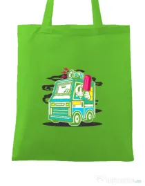 Sacosa din panza Ice Cream Truck Verde mar
